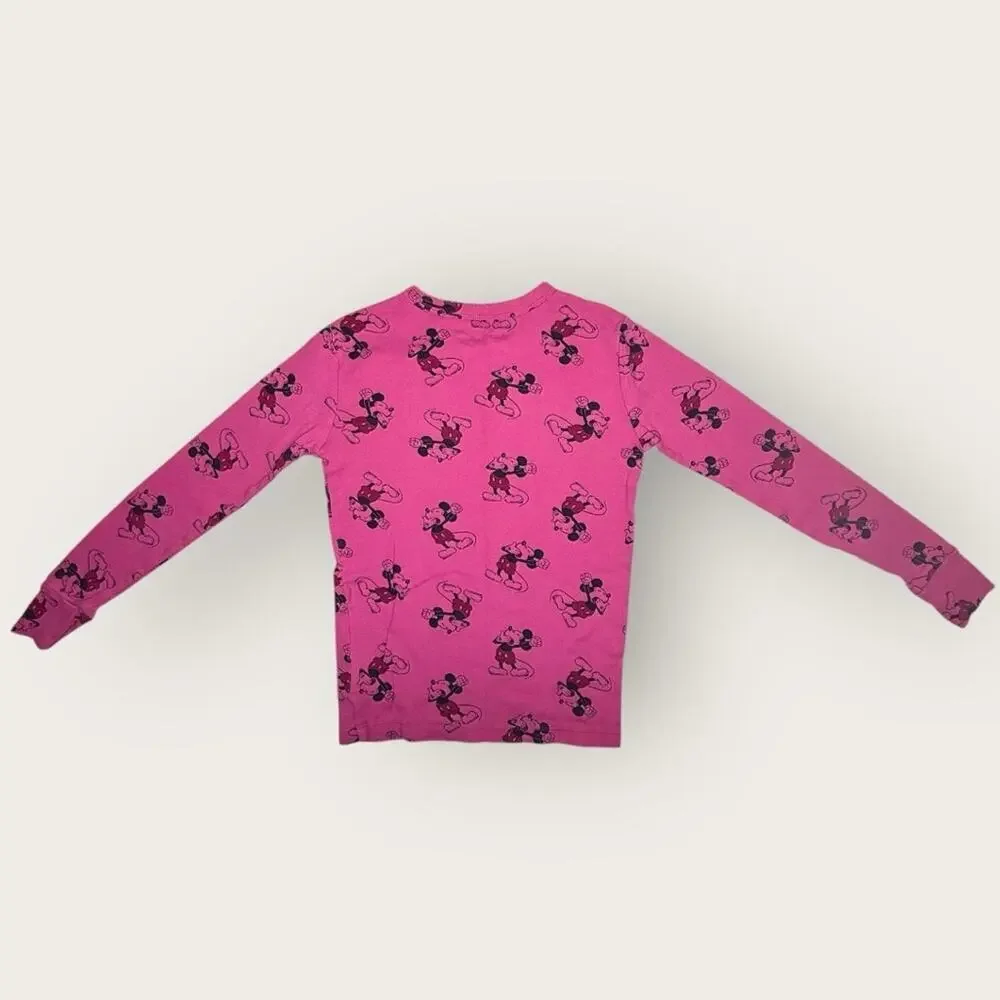 Gap Kids | Disney Mickey Mouse Long-Sleeve Pajama Top | Pink | Size 8